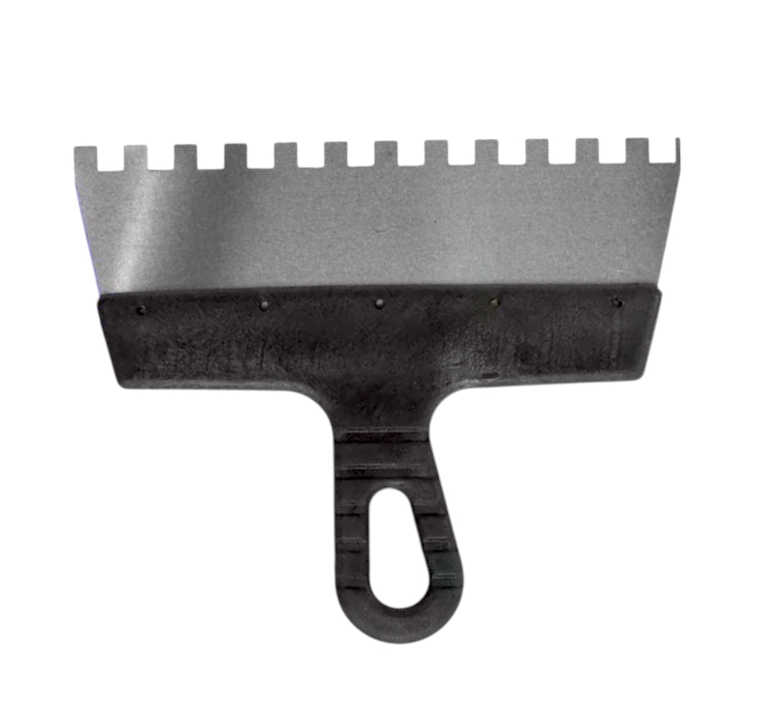 Шпатель зубчатый 350×8 мм с пластиковой ручкой, "MAXIMUM" MX 11724-1